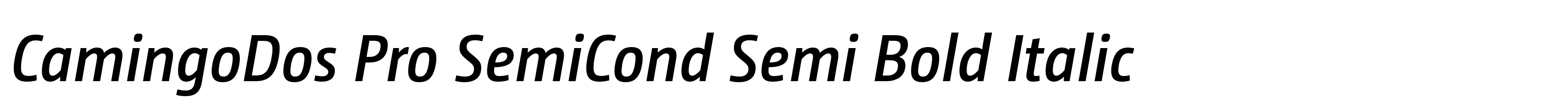 CamingoDos Pro SemiCond Semi Bold Italic